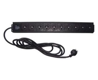 PSS, 10 Way vertical power rail, Suits 19" Rack mount enclosure, 3m lead