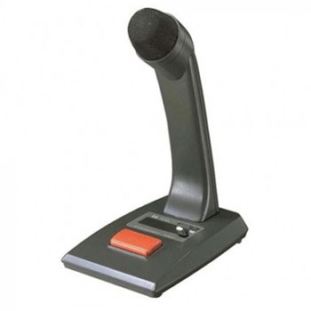 TOA, Desktop cardioid paging microphone, 600 ohms unbalanced, 2m lead with Phono plug fitted,