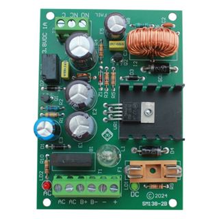 NETDIGITAL, 13.8V DC 2 Amp Power Supply module, battery charge output, Fuse protection, AC fail output (N/O N/C). requires 16V AC plug pack. *PCB ONLY*