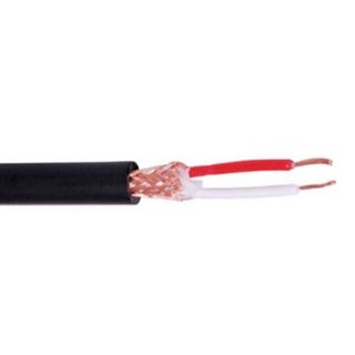 CABLE, Microphone, 2 core 20/0.12, braided screen, black, 100m roll.