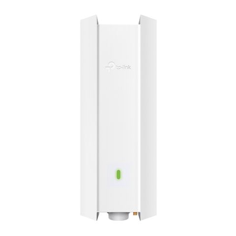 TP LINK, WIFI 6 Access Point, Outdoor, Omni-directional, Omada Mesh, 2.4 GHz (574Mbps) & 5GHz (2.4Gbps), 1x Gigabit port, 48V POE, Wall/Pole mount, IP67, 281x107x57mm, POE injector included