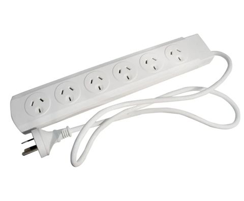 CABAC, Power board, 6 way, Energy saver, Overload protection, Surge protection, 1mt lead.