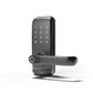 KONEC, Zigbee Smart Lock, Fire Rated, BLACK alloy, PIN/Prox/Fingerprint (max 100 of each), App control, Key override, IP55, req. 4x AA batteries, 35-65mm door thickness, Gateway req.