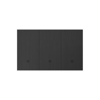 KONEC, Zigbee, 3 Gang Smart Light Switch, Brushed metal BLACK, Large Buttons (NDIS approved) with Blue LED indicator, 110-240V, Max. 16A, Gateway req.