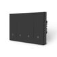 KONEC, Zigbee, 4 Gang Smart Light Switch, Plastic BLACK, Large Buttons (NDIS approved) with Blue LED indicator, 110-240V, Max. 16A, Gateway req.