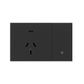 KONEC, Zigbee, Single Smart Power Point, Glass BLACK, Large Button (NDIS approved), Energy Monitoring, USB C port for device charging, 160-240V, 10A, Gateway req.