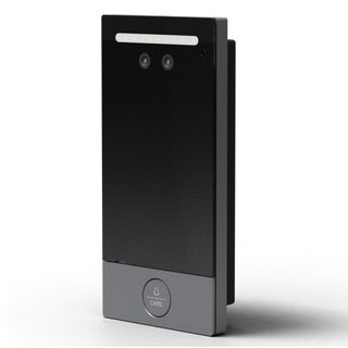 KONEC, Intercom Door Station, Surface Mount, Black/Grey, 4.3" Touchscreen, Face Recognition/Prox/PIN, 2MP camera, Konec POE injector included.