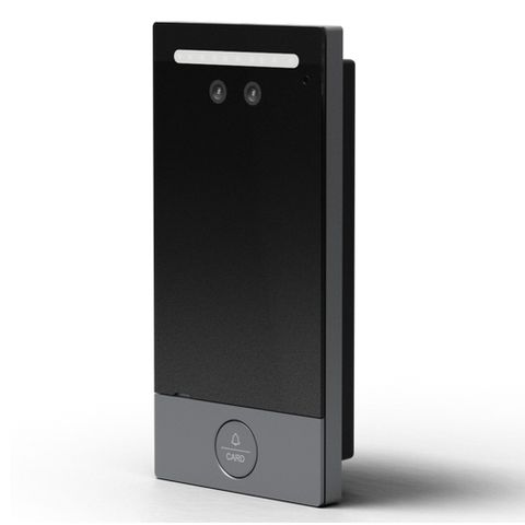KONEC, Intercom Door Station, Surface Mount, Black/Grey, 4.3" Touchscreen, Face Recognition/Prox/PIN, 2MP camera, Konec POE injector included.