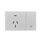 KONEC, Zigbee, Single Smart Power Point, Glass WHITE, Large Button (NDIS approved), Energy Monitoring, USB C port for device charging, 160-240V, 10A, Gateway req.