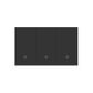 KONEC, Zigbee, 3 Gang Smart Light Switch, Plastic BLACK, Large Buttons (NDIS approved) with Blue LED indicator, 110-240V, Max. 16A, Gateway req.