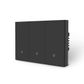 KONEC, Zigbee, 3 Gang Smart Light Switch, Plastic BLACK, Large Buttons (NDIS approved) with Blue LED indicator, 110-240V, Max. 16A, Gateway req.
