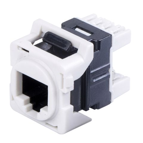 GARLAND, CAT6 Jack, White, Colour coded 568A/568B, for use with Krone punchdown or Garland TS110 tool, suits Keystone or Clipsal plates. BAG OF 12.
