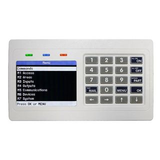 VISION, Horizontal style keypad + Smart Prox + Wi-Fi, RS485, 3.5" Alphanumeric Colour LCD, WHITE, Touch tone & backlit keys, Adj volume, backlight & contrast, Suits MY816P panel.