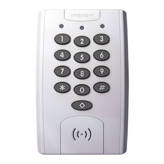 VISION, Solution 6000, External keypad with Prox, 4x3 Style, WHITE high strength UV rated plastic, IP65, Touch tone & backlit keys, Suits Solution 6000 panel
