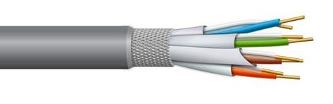 CABLE, Cat7, 4 pair, 8 x 23 AWG (Solid). sheath LSZH GREY, 305m reel.