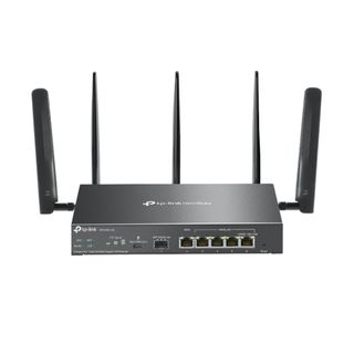 TP LINK, Omada AX3000 WiFi 6 4G VPN Gateway, 4x Gigabit RJ45 (4x POE+), 1x SFP port, Wifi 2.4Gbps (5GHz) & 574Mbps (2.4GHz), 2x Nano SIM slots, OMADA cloud management.