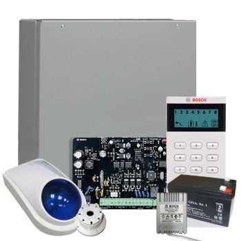 BOSCH Solution 2000 Promo, Incl. K2000-ND-ICON kit + K0011 slimline siren kit. Sol 2000 PCB, Icon LCD keypad, Enclosure, Plugpack, Battery, External + Internal sirens