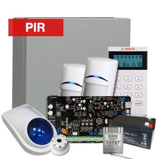 BOSCH Solution 2000 Promo, Incl. K2000-2PIR-ICON kit + K0011 slimline siren kit. Sol 2000 PCB, Icon LCD keypad, 2x BlueLine Gen 2 PIRs, Enclosure, Plugpack, Battery, External + Internal sirens