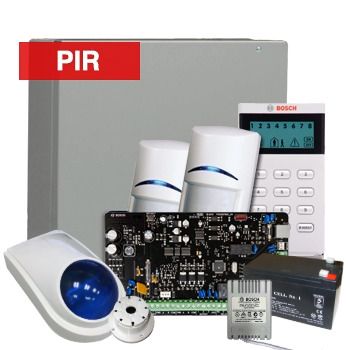 BOSCH Solution 2000 Promo, Incl. K2000-2PIR-ICON kit + K0011 slimline siren kit. Sol 2000 PCB, Icon LCD keypad, 2x BlueLine Gen 2 PIRs, Enclosure, Plugpack, Battery, External + Internal sirens