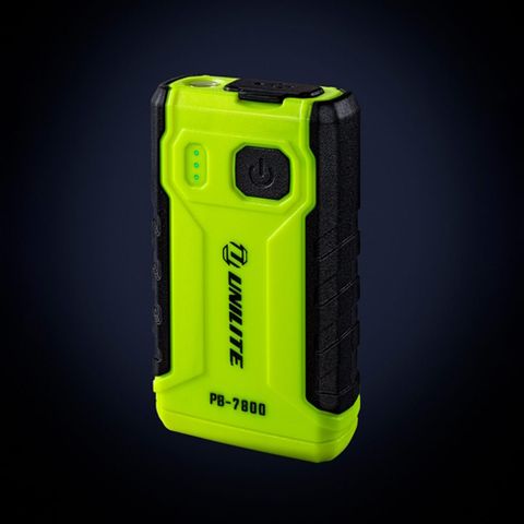 UNILITE, Powerbank with LED, 250 lumens, Highly visible Nylon & TPR casing, Magnetic base & Pocket clip, 114 x 65 x 32mm, 365g, 3.7V 7800mAh Li-ion battery, USB-C charging, IK07 & IP65.