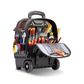 VETO PRO PAC, Tech Series, Large tech tool bag with wheels & pull up handle, Closed style, 64 tiered pockets, Weather resistant base & fabric, 320(L) x 430(W) x 480(H)mm
