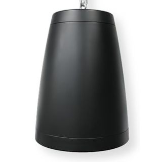 CMX, Indoor Pendant loudspeaker, 50W, Black plastic enclosure, 8" Woofer, 1.5" Tweeter, Security steel ring, Quick installation, 8 Ohm and 100V line (Taps at 6.25,12.5,25,50W).