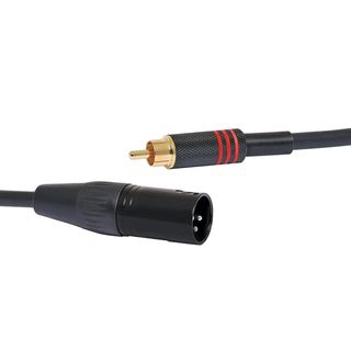 REDBACK, 3-pin XLR microphone cable, Male XLR to Male RCA, 1m