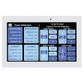 REDBACK, Master wallplate for Redback Source controllers, 7" touchscreen, WHITE, surface mount, RJ45 connection to Mixer.