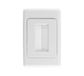 NETDIGITAL, Wall plate with brush, white.