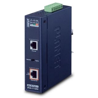 PLANET, Single port Gigabit POE++ injector, 2x 1G port (Data in - POE out), 60W output (max), 135(W) x 32(H) x 88(D)mm, 48-54V DC req.