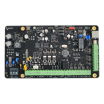 BOSCH, Solution 4100, Control panel, PCB only, 16 zones (expandable to 32), 4 on-board outputs (exp to 28), 2 areas, 4 doors, 64 users (32 key fobs / 32 pins), Up to 4 key pads