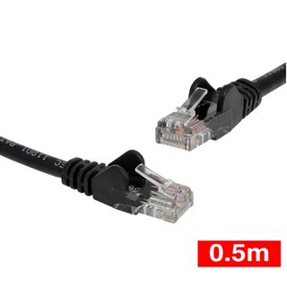 NETDIGITAL, Patch lead, Cat6 with RJ45 connectors, 0.5m cable length, Black.