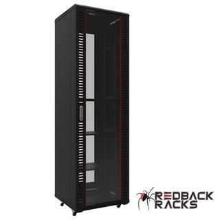 PSS, 18RU 19" Rack Cabinet, Floor mount, 600(W) x 988(H) x 600(D)mm, Dark grey powder coated finish, Includes 2x shelves, 800kg load capacity