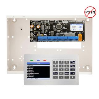 VISION, MyAlarm 16 zone alarm KIT, incl 1x MY816P PCB, 1x CP746WH WHITE HORIZONTAL alpha colour screen keypad & 1x MW350 metal cabinet.