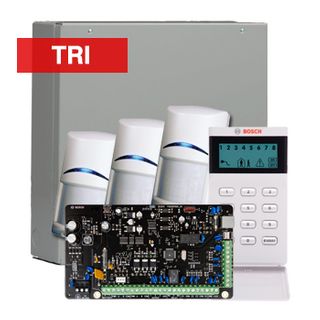 BOSCH, Solution 3000, Alarm kit, Includes ICP-SOL3-P panel, IUI-SOL-ICON LCD keypad, 3x ISC-BDL2-WP12G Tritech detectors