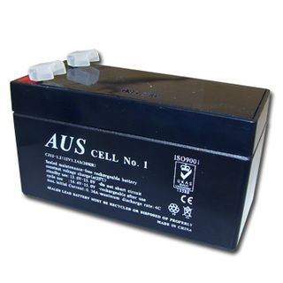 BATTERY, 12 Volt 1.3 AH sealed lead acid, Dimensions (not inc. terminals) 97(W)mm x 43(D)mm x 52(H)mm