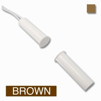 TAG, Reed switch (magnetic contact), Flush (recessed) mount, Brown, N/C, 3/8" (9.53mm) diameter x  1 1/4" (31.75mm) length, 3/4" (19.05mm) gap, 12" (304.8mm) leads