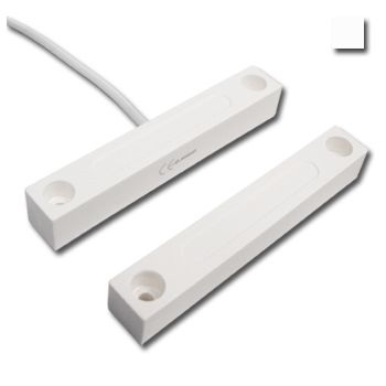 TAG, Reed switch (magnetic contact), Steel door, Surface mount, White, N/C, 4 1/8" (104.77mm) length, 5/8" (15.88mm) width, 5/8" (15.88mm) height,  2 1/2" (63.5mm) wide gap, 18" (457.2mm) leads