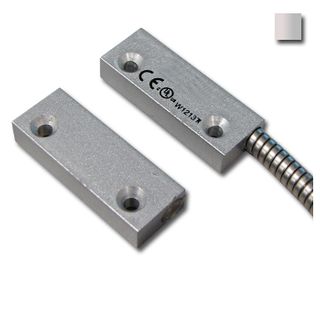 TAG, Reed switch (magnetic contact), Surface mount, Metal, N/C, 2" (50.8mm) length, 3/8" (9.53mm) width, 5/8" (15.88mm) height,  2" (50.8mm) wide gap, 18" (457.2mm) armoured leads