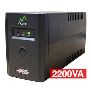 PSS, Eco Series, 2200 VA True line interactive UPS, Power filtering (lightning and surge protection), Short circuit/overload protection, Power management software, 158(W) x 198(H) x 380(D)mm