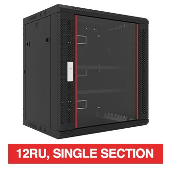 PSS, 12RU 19 Rack Cabinet, Wall mount, 600(W) x 637(H) x 450(D)mm