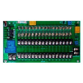 PSS, Fused power distribution board, 12V DC input, 16x M205 1 Amp fused outputs, Screw terminals, Upgradeable fuses
