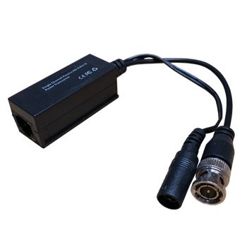 XTENDR, Balun pair, Power and HD analogue, suits Analogue, AHD, HD-CVI & HD-TVI signal, 720p at 300m, 1080p at 200m, Wall mountable, BNC male and 2.1mm DC on tail, RJ45 socket, Passive