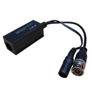 XTENDR, Balun pair, Power and HD analogue, suits Analogue, AHD, HD-CVI & HD-TVI signal, 720p at 300m, 1080p at 200m, Wall mountable, BNC male and 2.1mm DC on tail, RJ45 socket, Passive