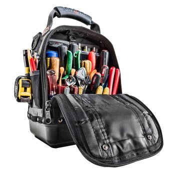 VETO PRO PAC, Tech Series, Medium HVAC technician tool bag, Closed style, 44 tiered pockets, 12 zippered pockets, Weather resistant base & fabric, 252(L) x 202(W) x 352(H)mm