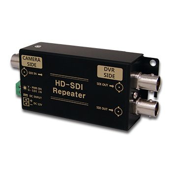 XTENDR, HD-SDI repeater, HD-SDI 1080P input, looping output, extends HD-SDI for a further 85/160m, 76(W) x 42(H) x 24(D)mm, 12V DC, 1.7W