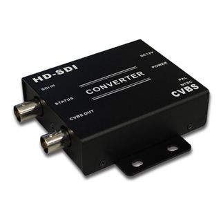 XTENDR, HD-SDI to CVBS converter, HD-SDI 1080P input, CVBS composite video output, 88(L) x 89(W) x 23(H)mm, 12V DC. 300mA (max)