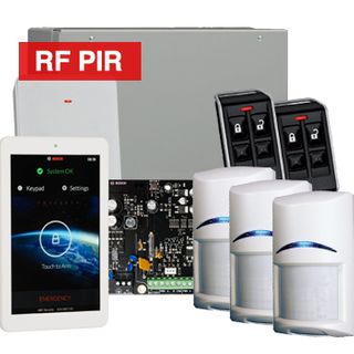 BOSCH, Solution 3000, Wireless Alarm kit, Includes ICP-SOL3-P panel, 7" Touchscreen keypad, 3x RFPR-12 Wireless PIR detectors, B810 Wireless receiver, 2x RFKF-FB transmitters
