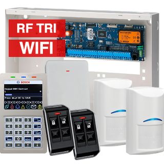 BOSCH, Solution 6000, Wireless alarm kit, Inc CC610PB panel, CP737B Wifi Prox LCD keypad, 2x RFDL-11 wireless Tritech detectors, RFRC-STR2 Radion receiver, 2x RFKF-FB transmitters