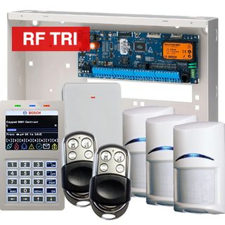 BOSCH, Solution 6000, Wireless alarm kit, Inc CC610PB panel, CP736B Smart Prox LCD keypad, 3x RFDL-11 wireless PIR detectors, RFRC-STR2 Radion receiver, 2x HCT4UL transmitters